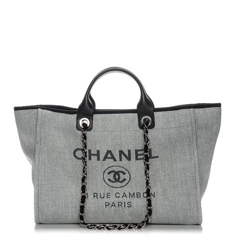 chanel canvas deauville tote|chanel deauville tote large size.